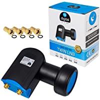 HB-Digital LNB LNC - Conector con contactos chapados en oro para cable de televisión de alta definición- para FULL HD TV…